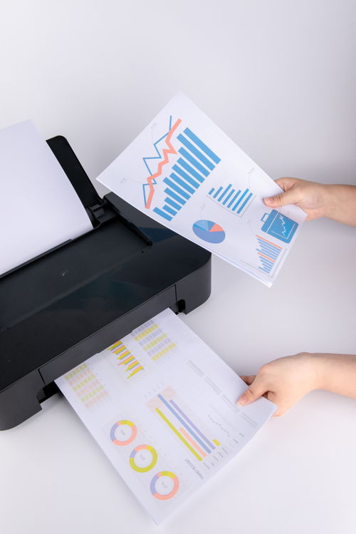 打印機與辦公用品 現(xiàn)代商務(wù)攝影的視覺焦點